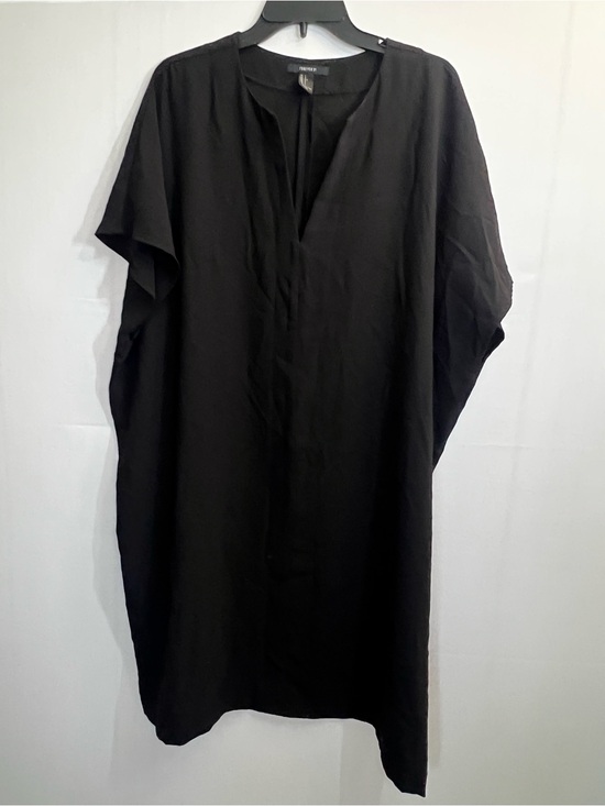 Forever 21 Dresses & Skirts - Forever 21 Black Oversized V Neck Shift Dress Tunic L Minimalist Boho Langenlook